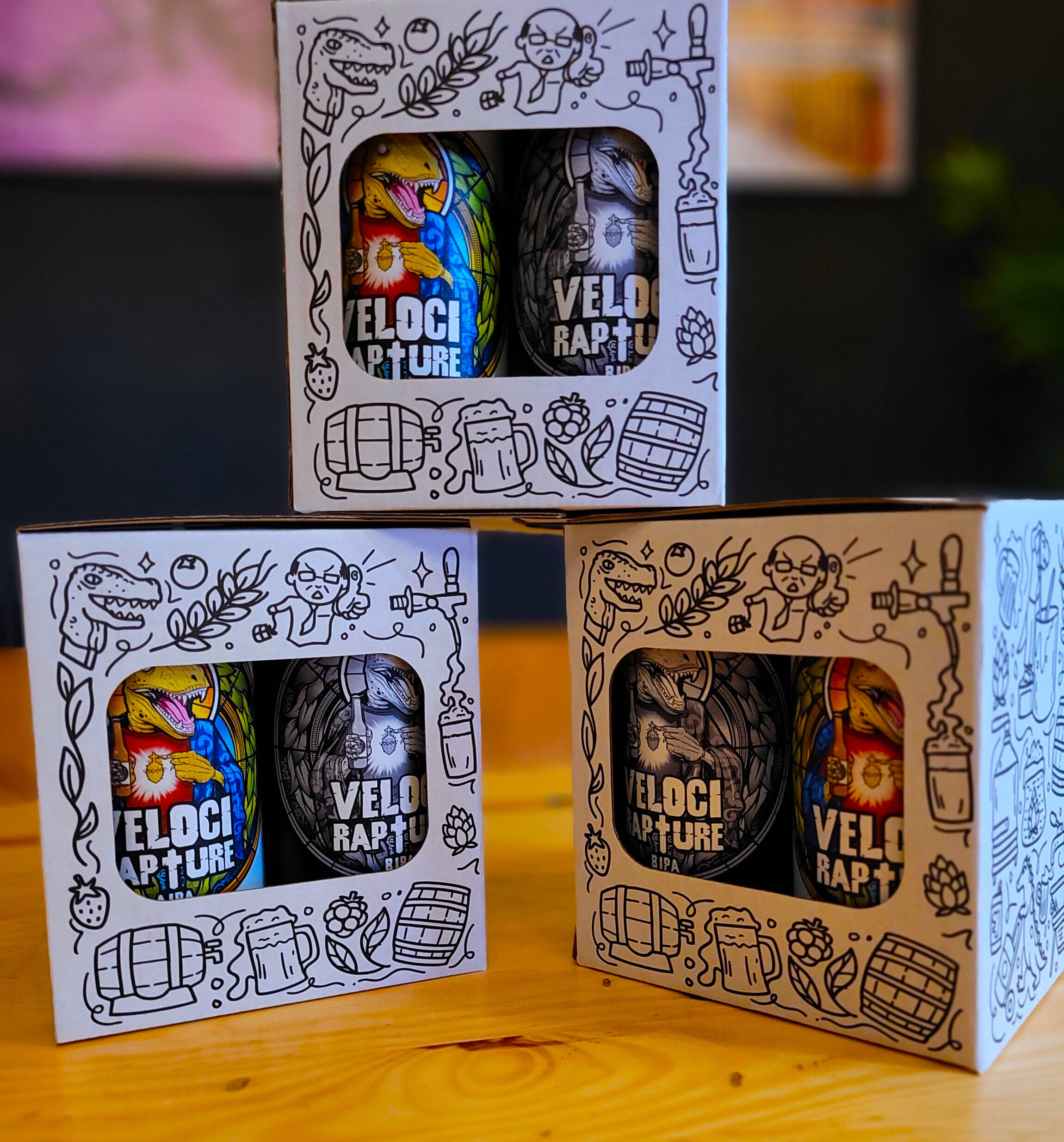 VELOCIRAPTURE: BLACK & WHITE DOUBLE FEATURE Box Set - 4 x 440ml
